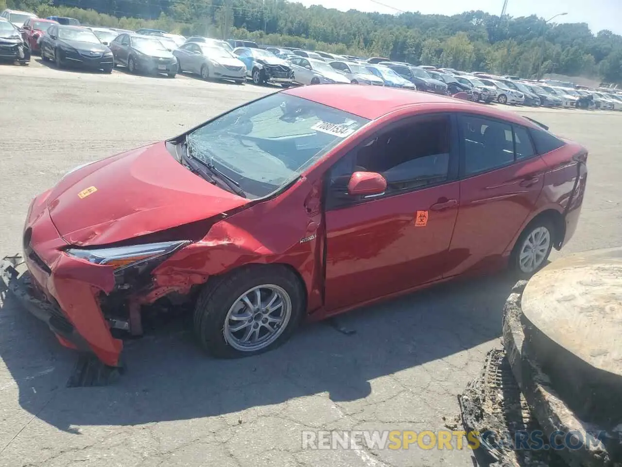 1 fotografías del automóvil dañado JTDKAMFUXM3130749 TOYOTA PRIUS 2021
