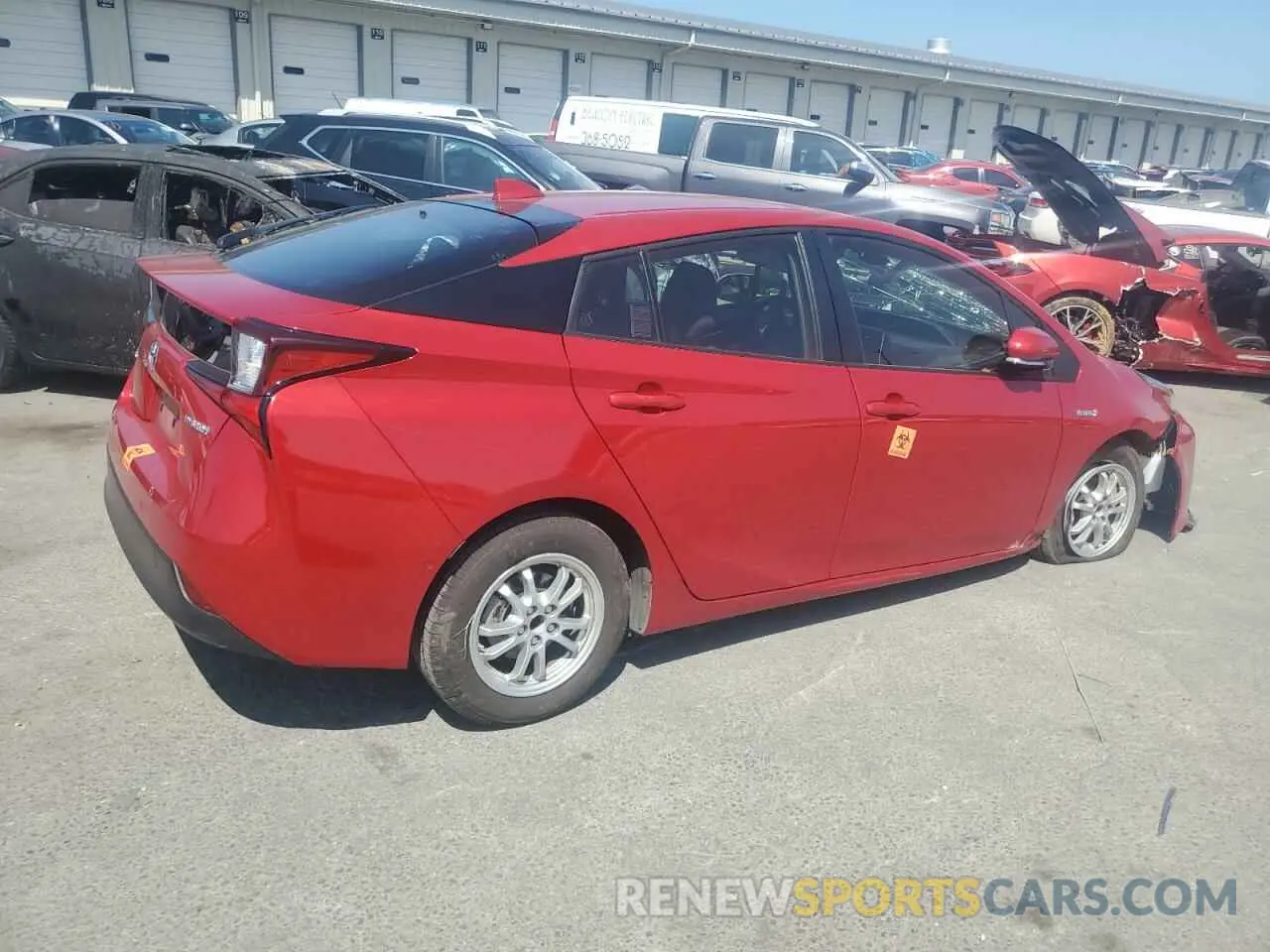 3 fotografías del automóvil dañado JTDKAMFUXM3130749 TOYOTA PRIUS 2021