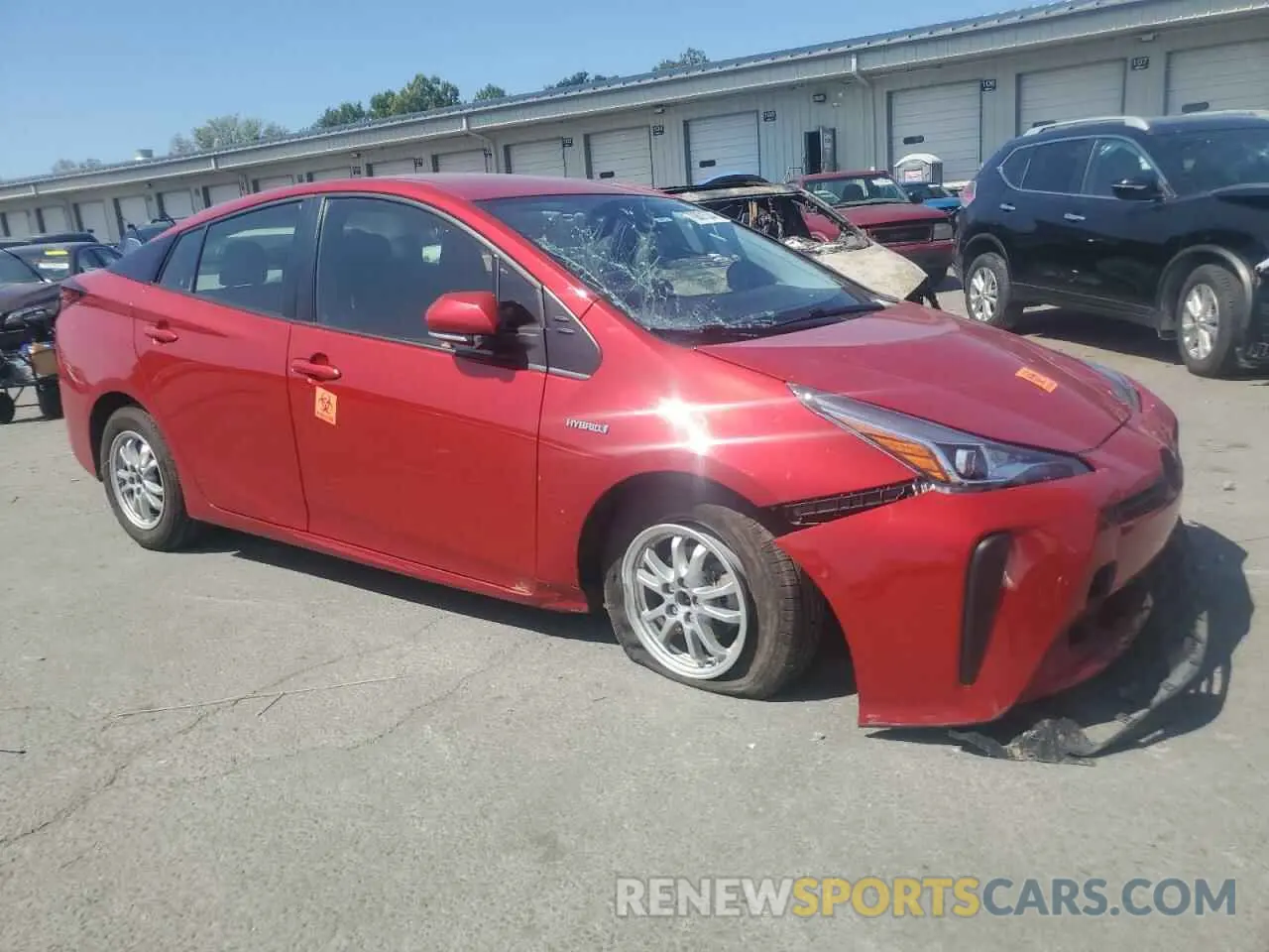 4 fotografías del automóvil dañado JTDKAMFUXM3130749 TOYOTA PRIUS 2021
