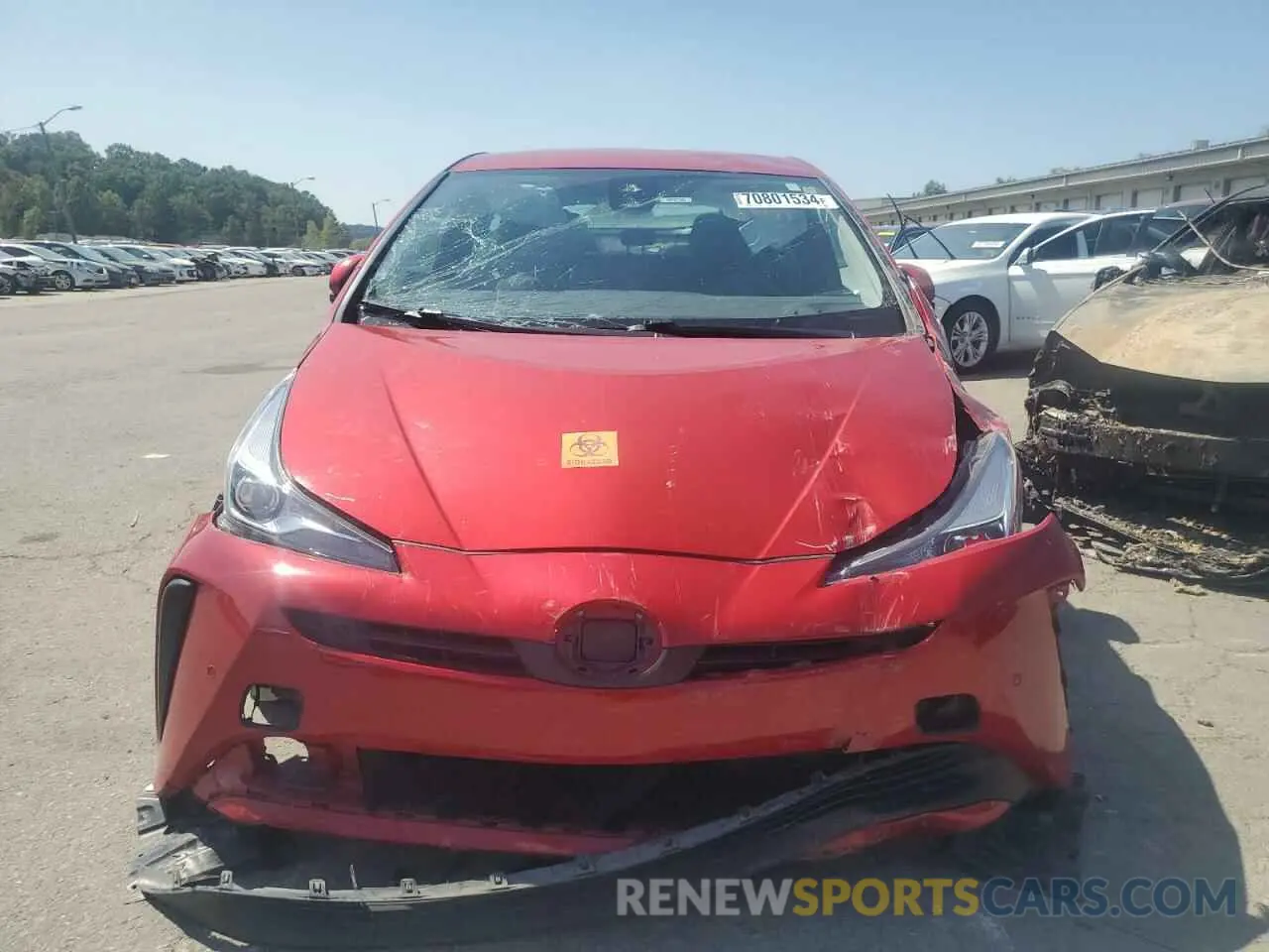 5 fotografías del automóvil dañado JTDKAMFUXM3130749 TOYOTA PRIUS 2021