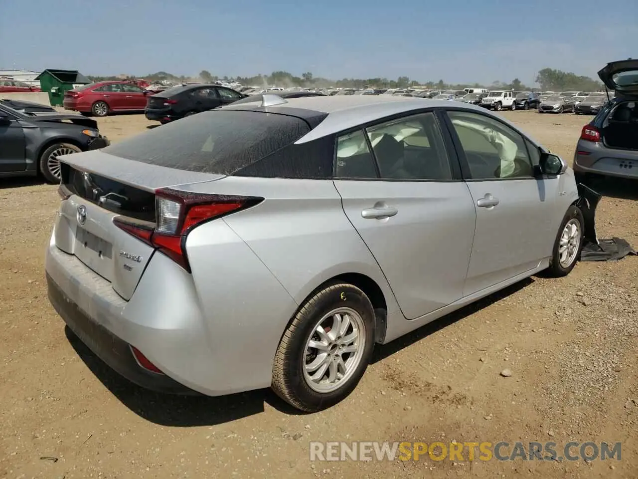 3 fotografías del automóvil dañado JTDKAMFUXM3134235 TOYOTA PRIUS 2021