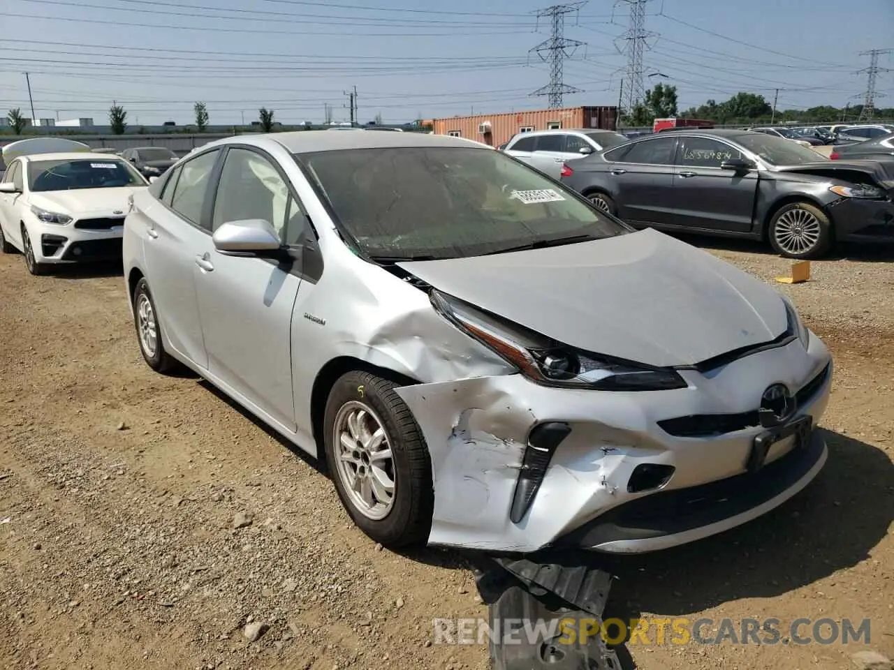 4 fotografías del automóvil dañado JTDKAMFUXM3134235 TOYOTA PRIUS 2021