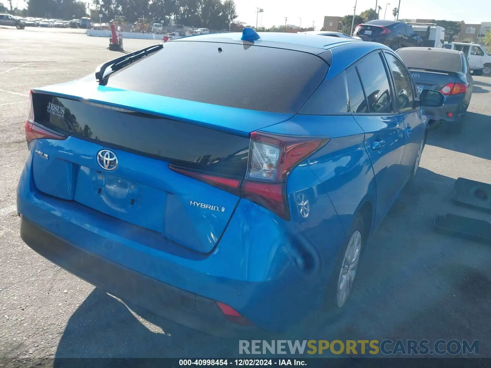 4 fotografías del automóvil dañado JTDKAMFUXM3134462 TOYOTA PRIUS 2021