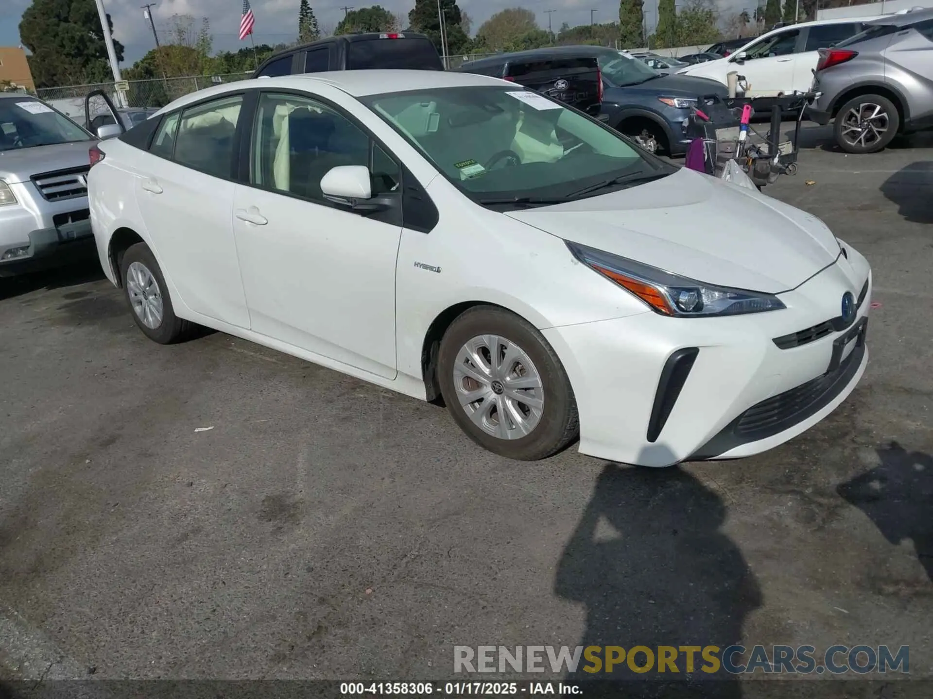 1 fotografías del automóvil dañado JTDKAMFUXM3144845 TOYOTA PRIUS 2021