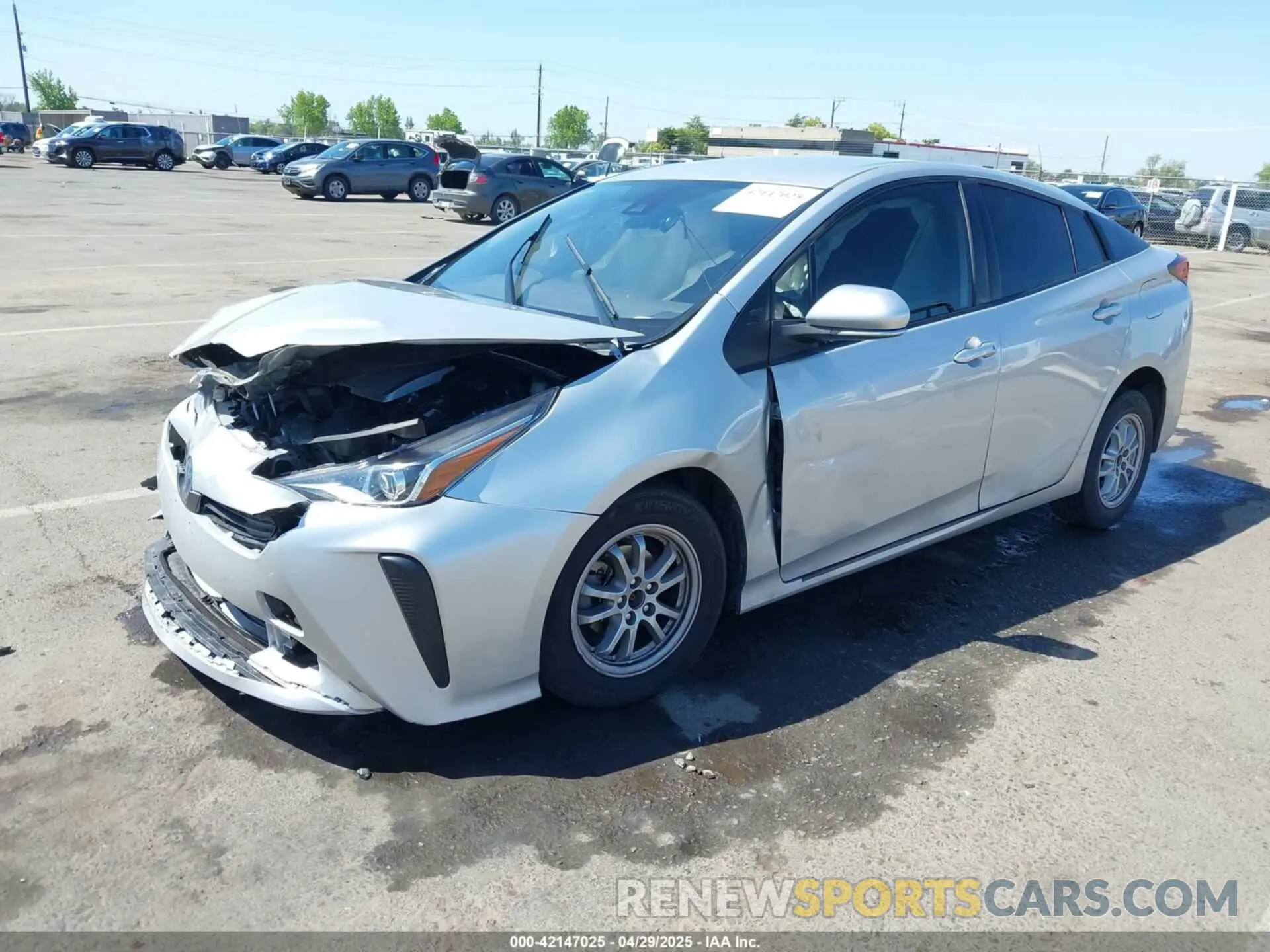 2 fotografías del automóvil dañado JTDKAMFUXM3144991 TOYOTA PRIUS 2021