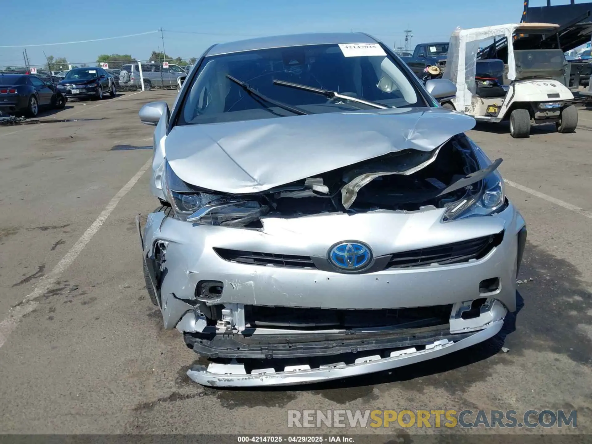 6 fotografías del automóvil dañado JTDKAMFUXM3144991 TOYOTA PRIUS 2021
