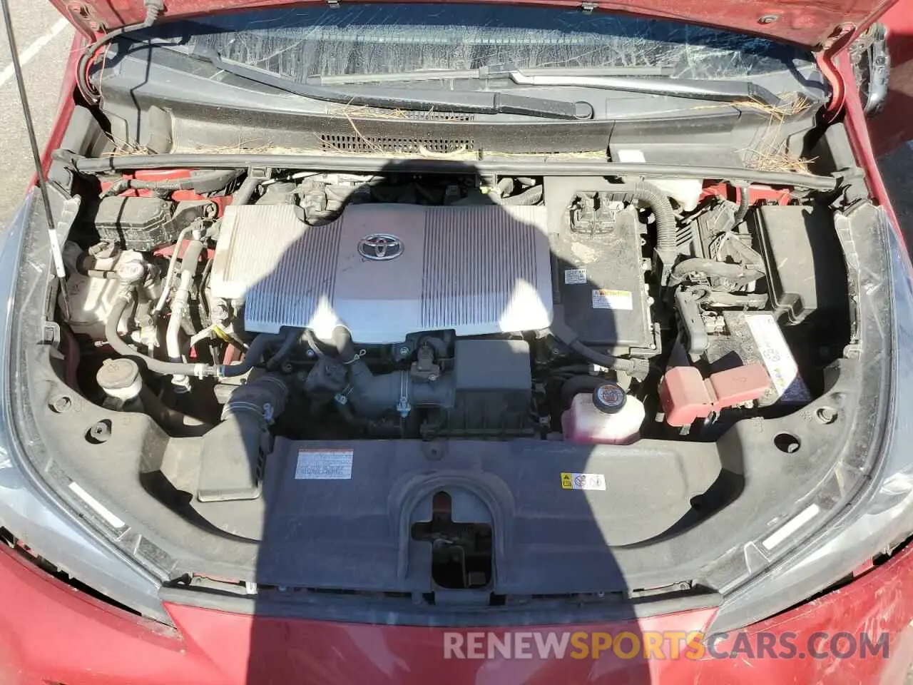 11 fotografías del automóvil dañado JTDKAMFUXM3148409 TOYOTA PRIUS 2021