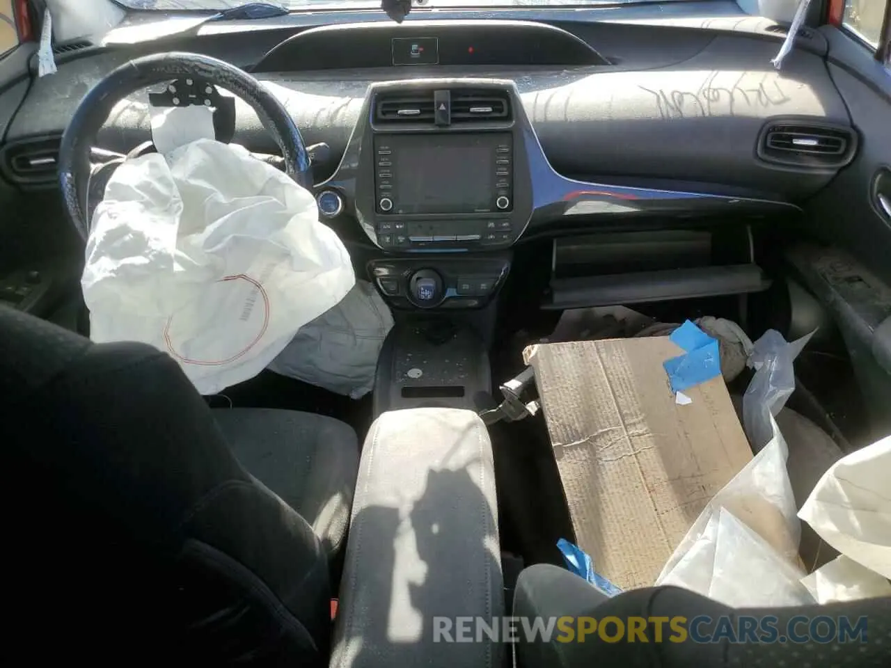 8 fotografías del automóvil dañado JTDKAMFUXM3148409 TOYOTA PRIUS 2021