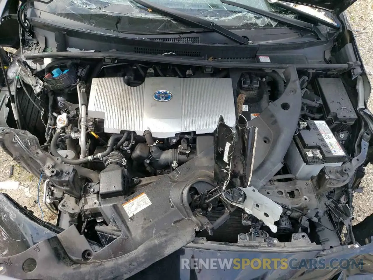 11 fotografías del automóvil dañado JTDKAMFUXM3148958 TOYOTA PRIUS 2021