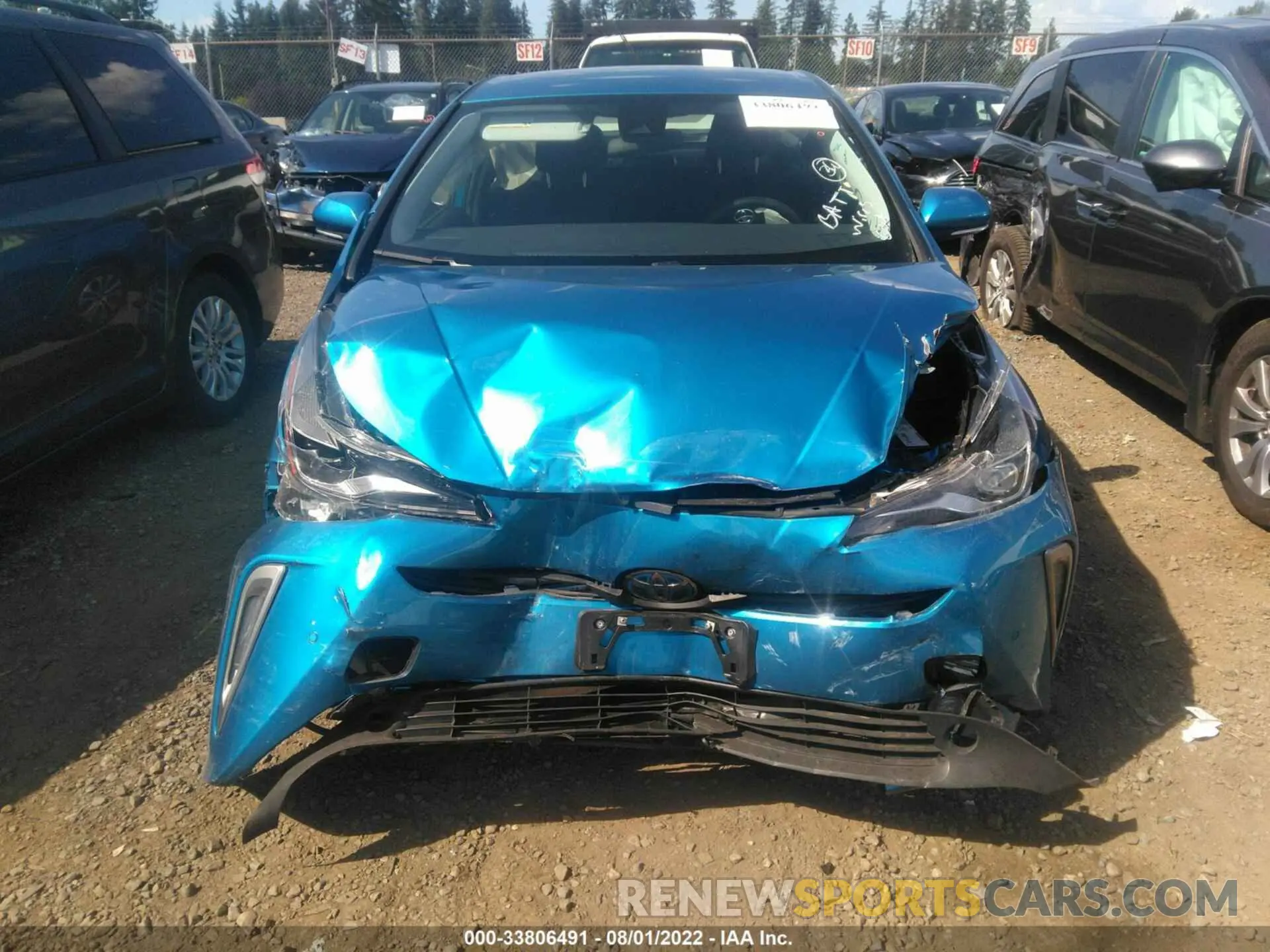 6 fotografías del automóvil dañado JTDL9MFU3M3024740 TOYOTA PRIUS 2021