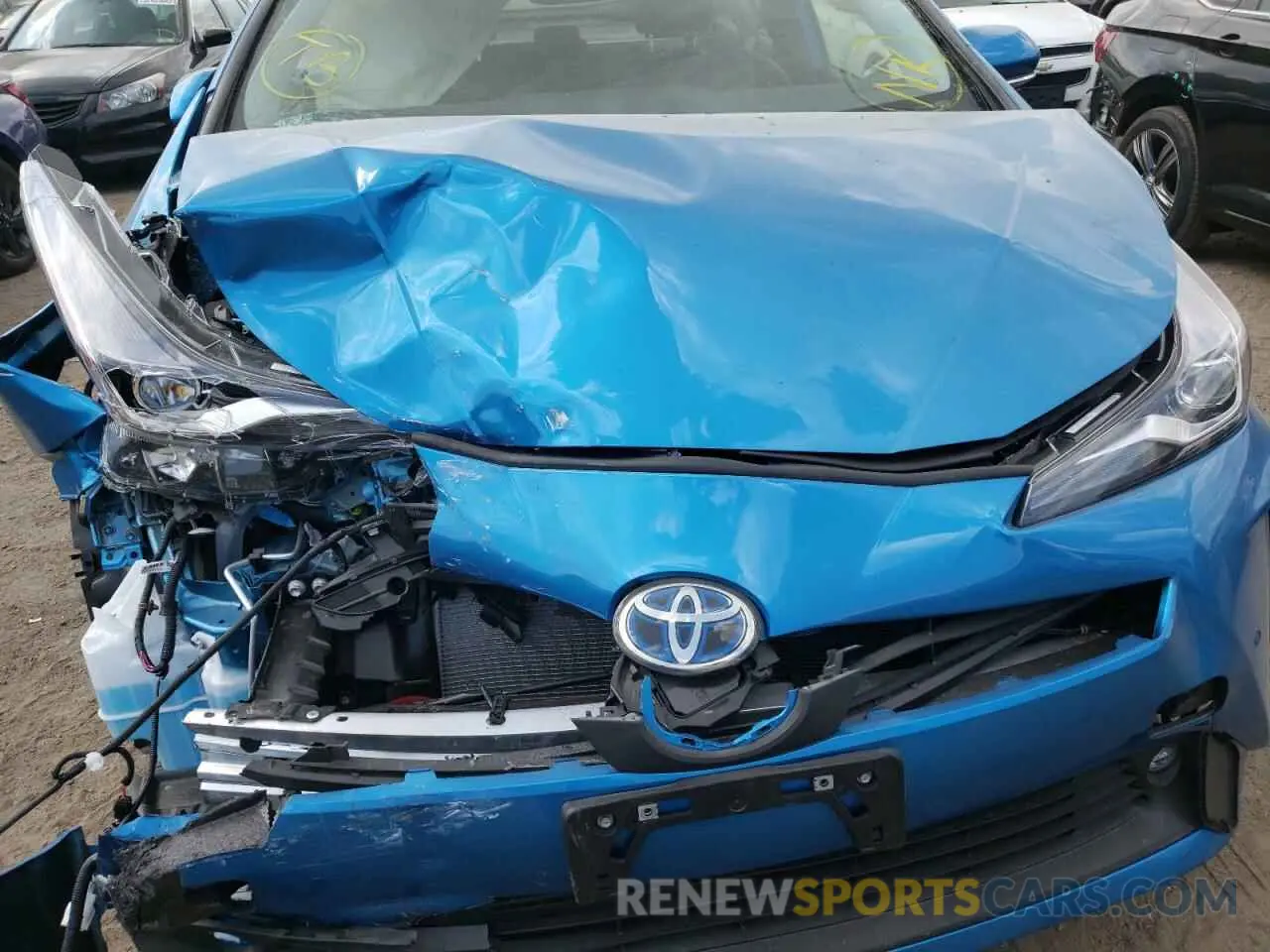 7 fotografías del automóvil dañado JTDL9MFU3M3028092 TOYOTA PRIUS 2021