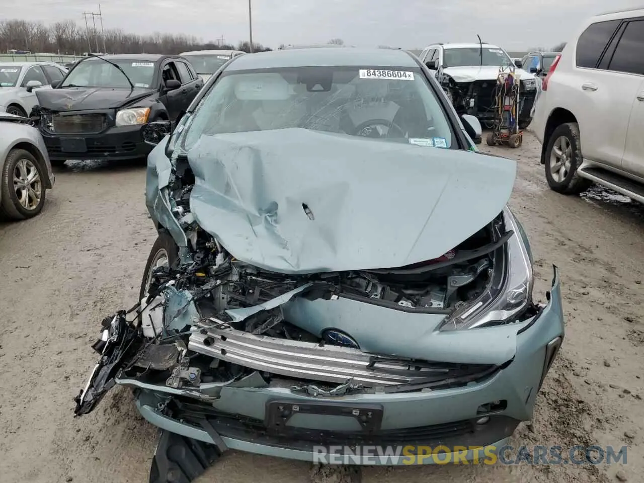 5 fotografías del automóvil dañado JTDL9MFU4M3025430 TOYOTA PRIUS 2021