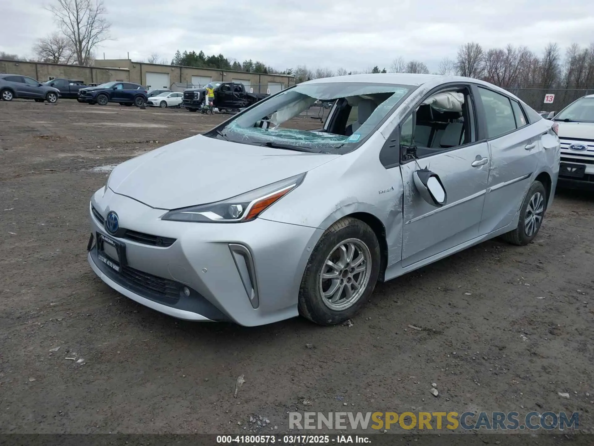 2 fotografías del automóvil dañado JTDL9MFU4M3028389 TOYOTA PRIUS 2021