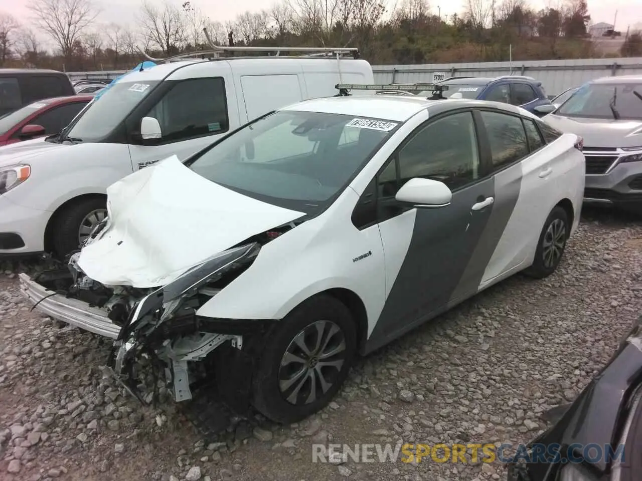 1 fotografías del automóvil dañado JTDL9MFU8M3023437 TOYOTA PRIUS 2021