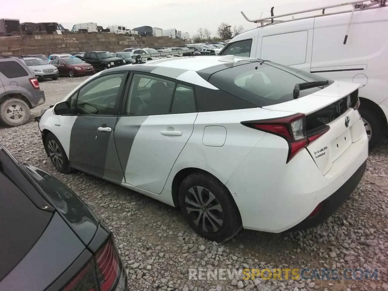 2 fotografías del automóvil dañado JTDL9MFU8M3023437 TOYOTA PRIUS 2021