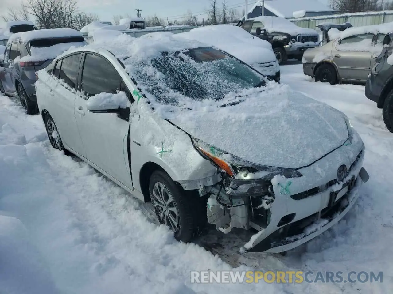 4 fotografías del automóvil dañado JTDL9MFU8M3027729 TOYOTA PRIUS 2021