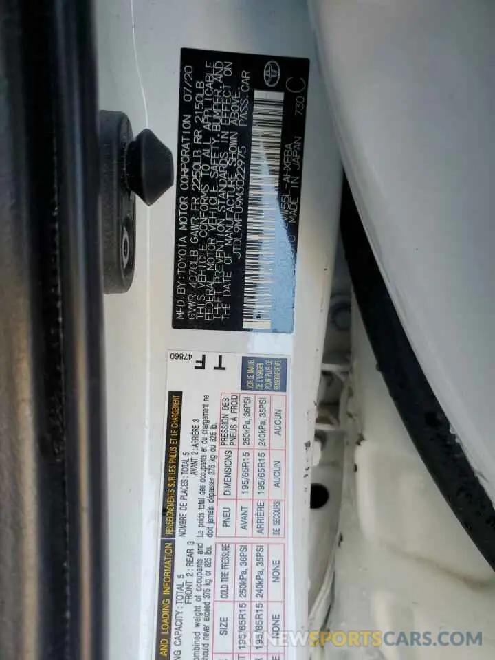 14 fotografías del automóvil dañado JTDL9MFU9M3022975 TOYOTA PRIUS 2021