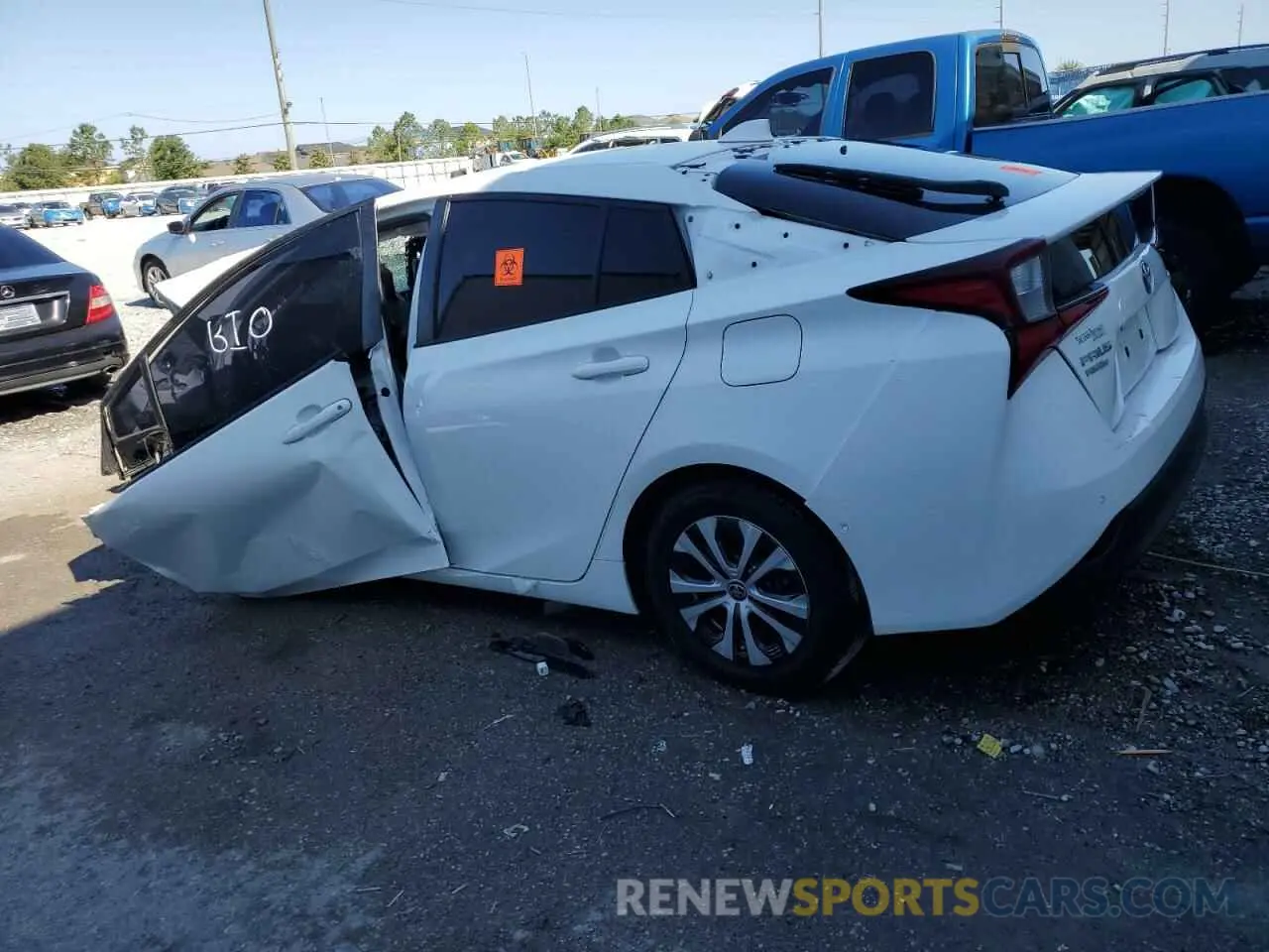 2 fotografías del automóvil dañado JTDL9MFU9M3022975 TOYOTA PRIUS 2021