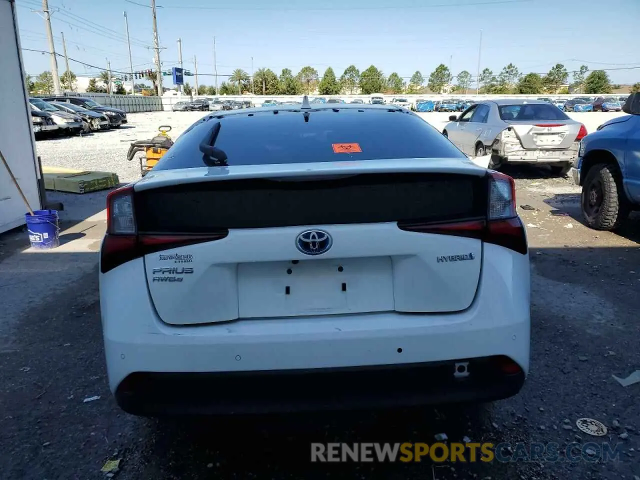 6 fotografías del automóvil dañado JTDL9MFU9M3022975 TOYOTA PRIUS 2021
