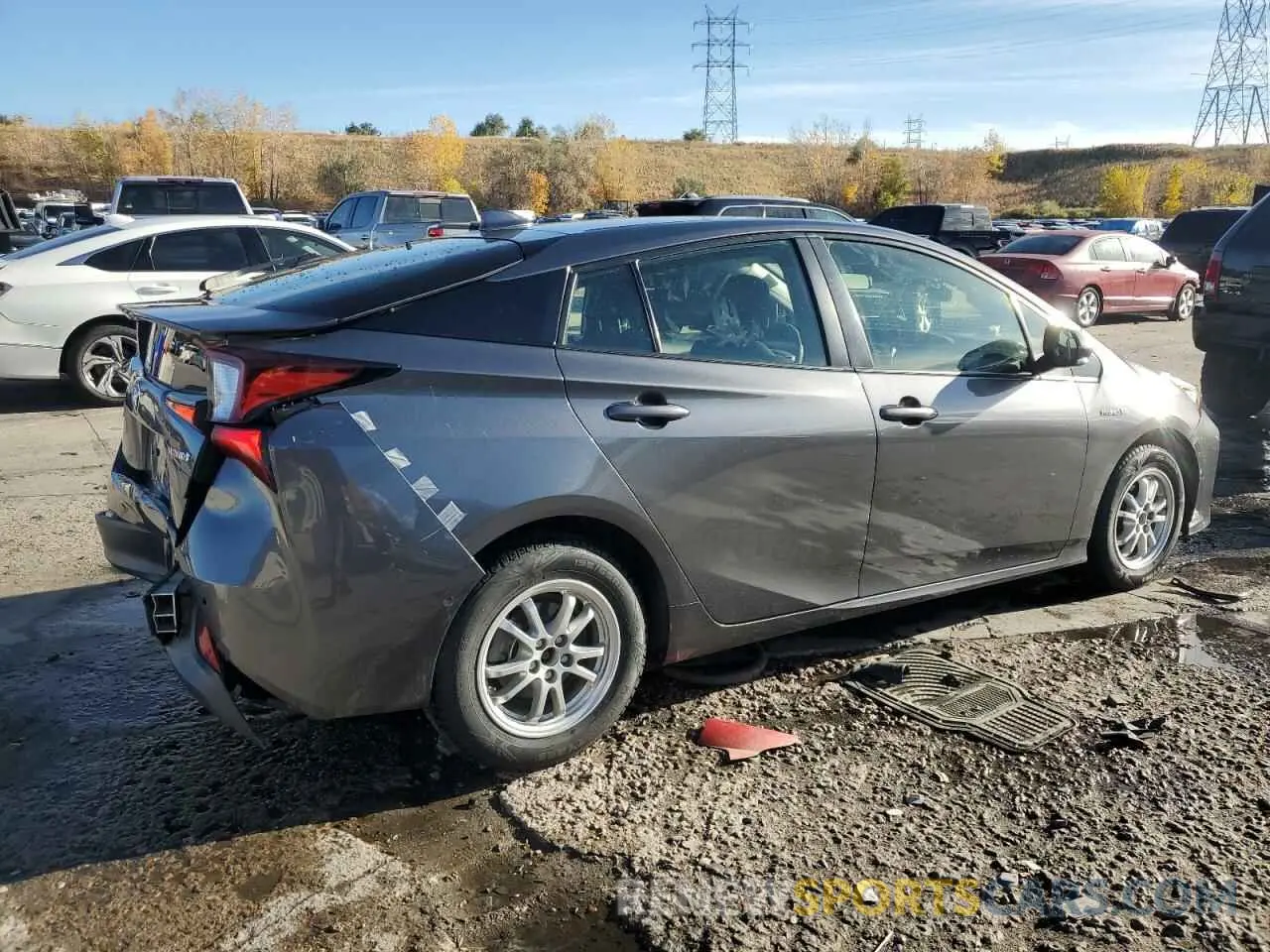 3 fotografías del automóvil dañado JTDL9MFU9M3027061 TOYOTA PRIUS 2021