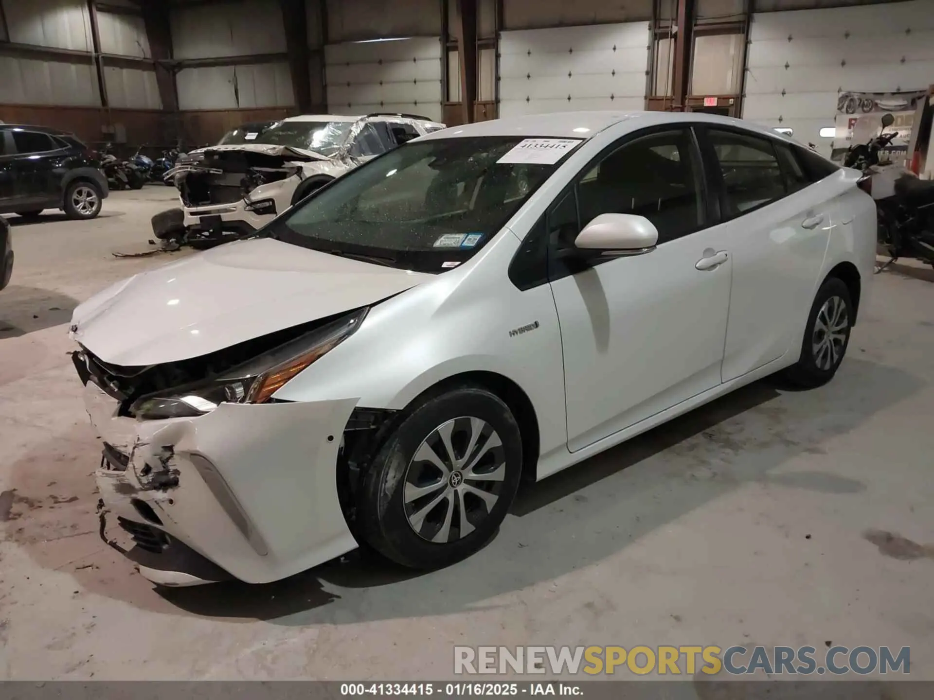 2 fotografías del automóvil dañado JTDL9MFU9M3027349 TOYOTA PRIUS 2021