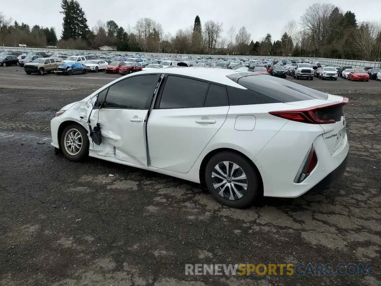 2 fotografías del automóvil dañado JTDKAMFP0N3205888 TOYOTA PRIUS 2022