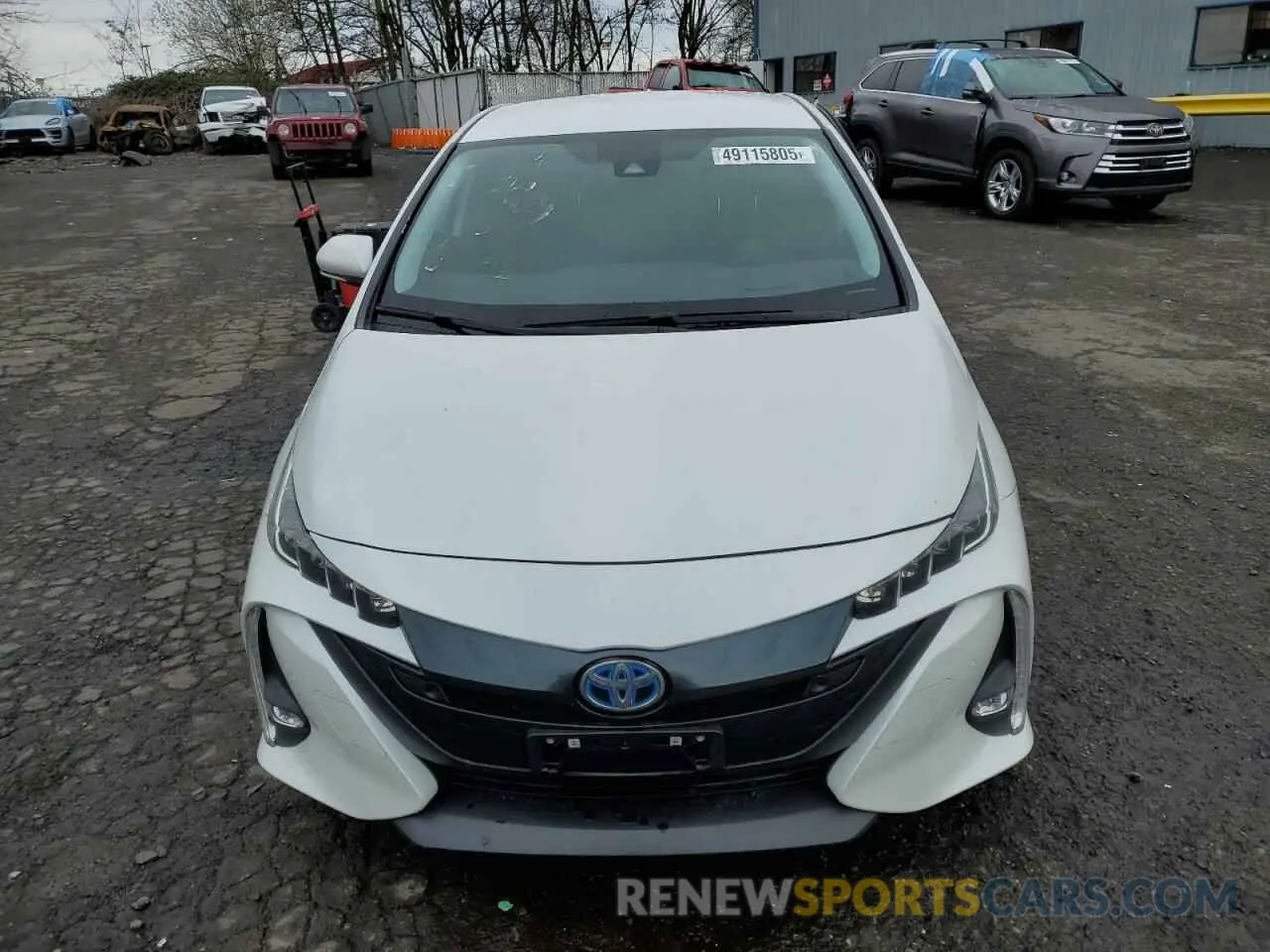 5 fotografías del automóvil dañado JTDKAMFP0N3205888 TOYOTA PRIUS 2022