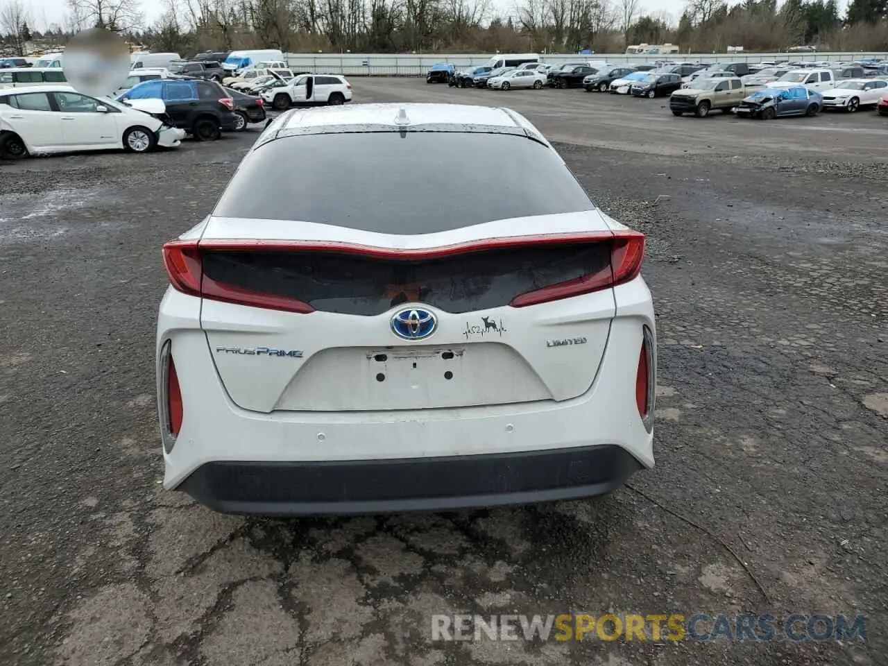 6 fotografías del automóvil dañado JTDKAMFP0N3205888 TOYOTA PRIUS 2022