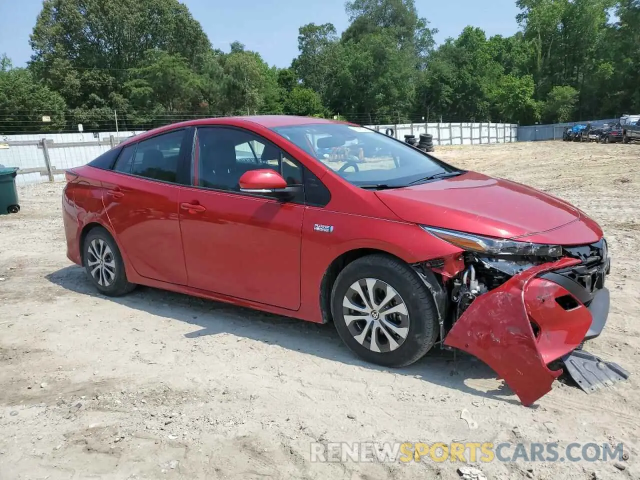 4 fotografías del automóvil dañado JTDKAMFP5N3204588 TOYOTA PRIUS 2022