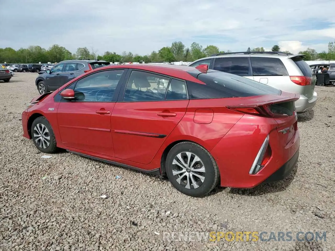 2 fotografías del automóvil dañado JTDKAMFP6N3204258 TOYOTA PRIUS 2022