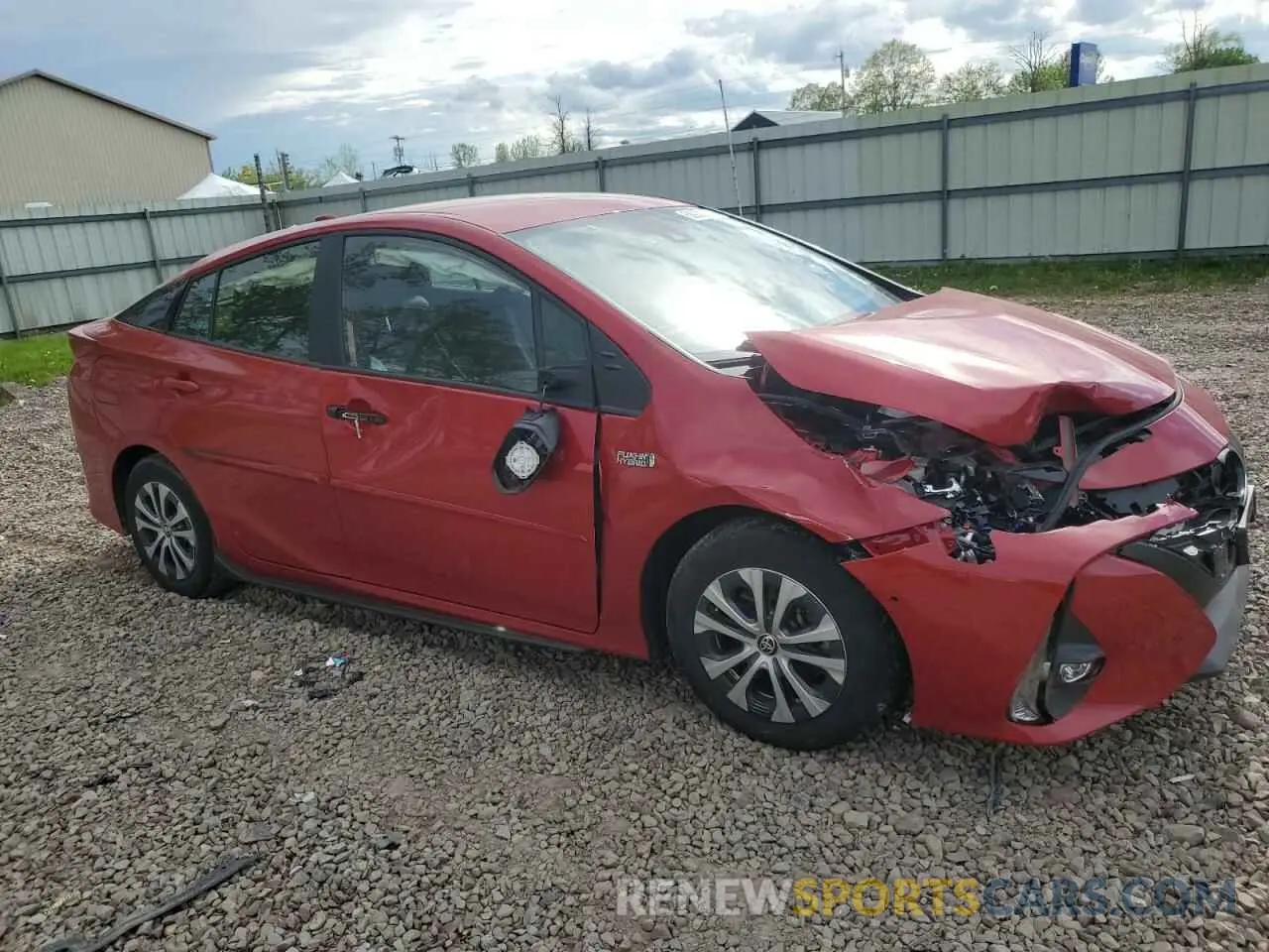 4 fotografías del automóvil dañado JTDKAMFP6N3204258 TOYOTA PRIUS 2022