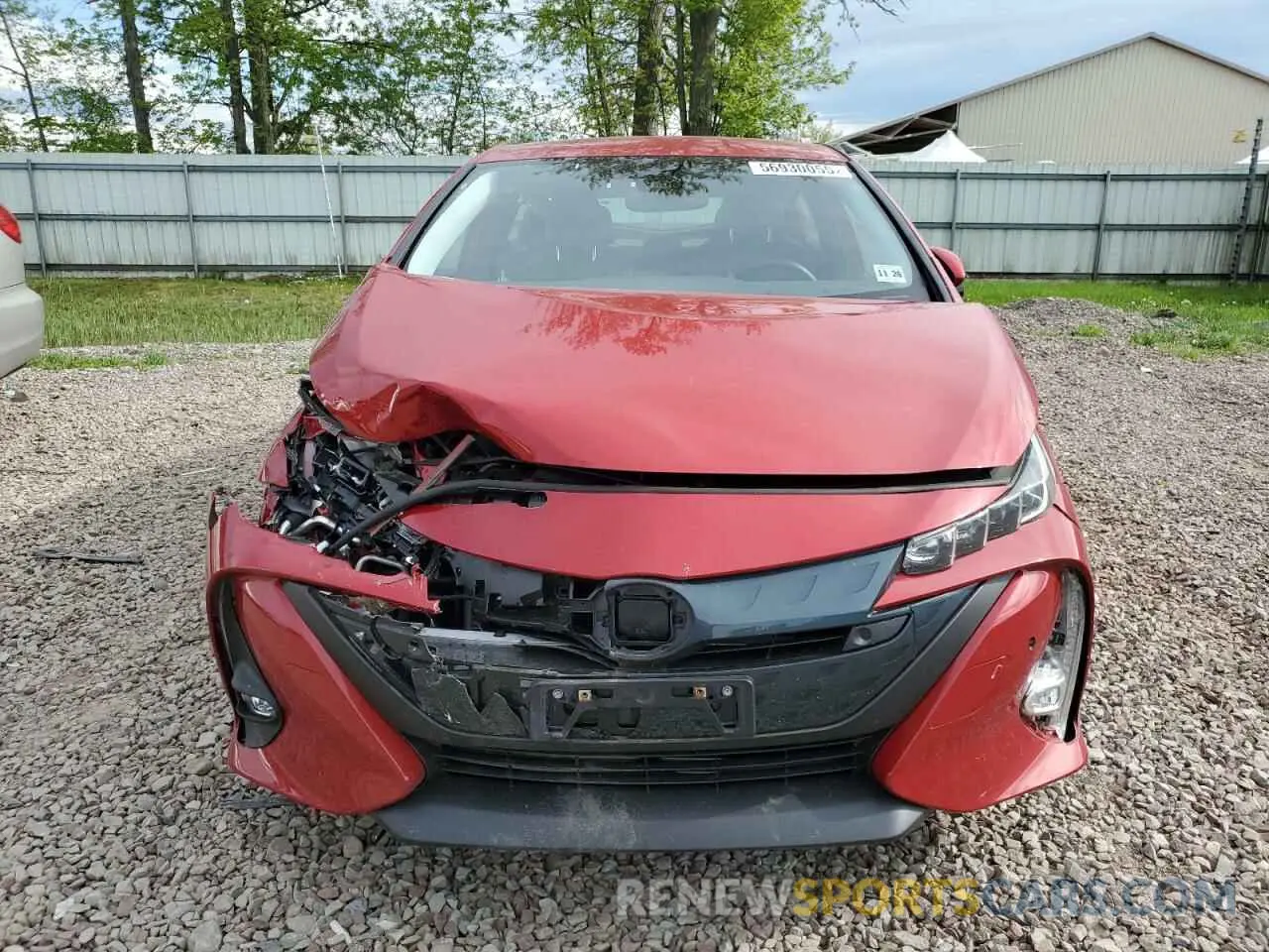 5 fotografías del automóvil dañado JTDKAMFP6N3204258 TOYOTA PRIUS 2022