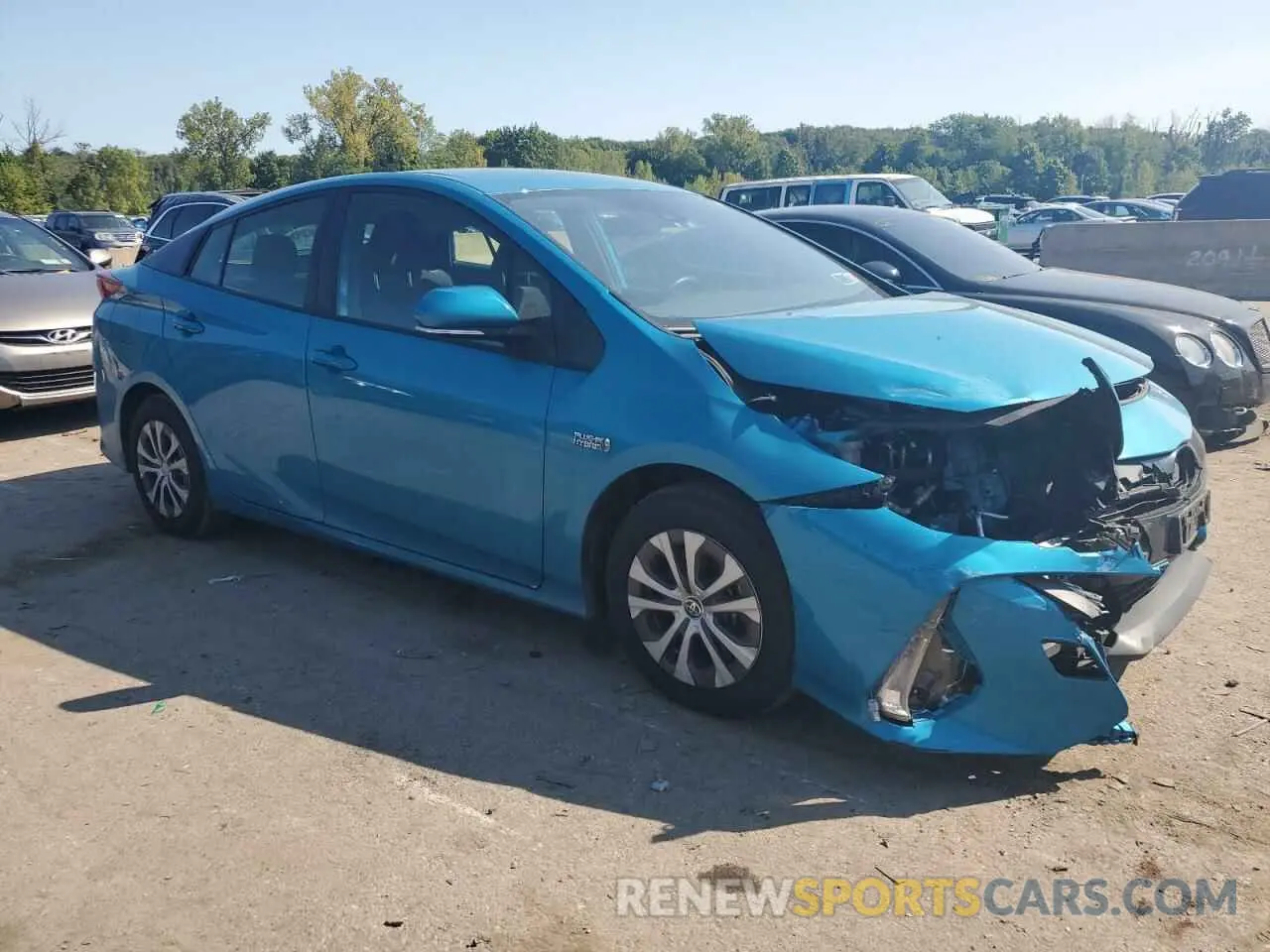 4 fotografías del automóvil dañado JTDKAMFP7N3217360 TOYOTA PRIUS 2022