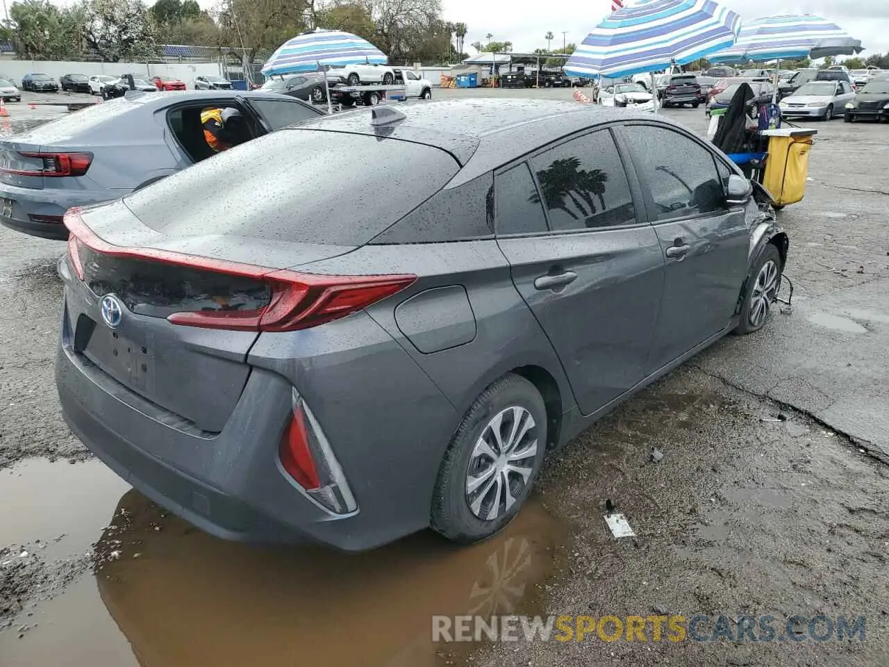 3 fotografías del automóvil dañado JTDKAMFP9N3219840 TOYOTA PRIUS 2022
