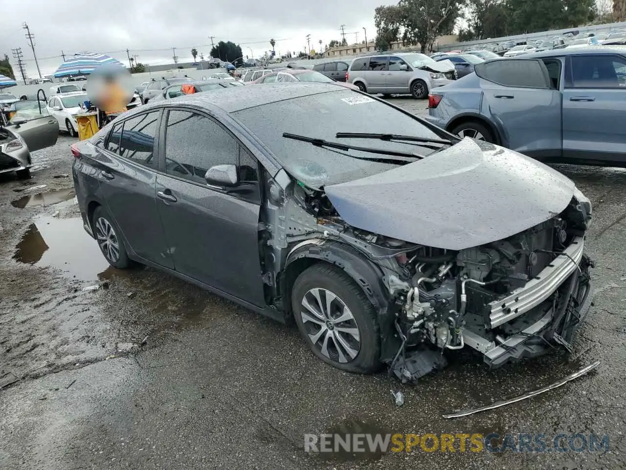 4 fotografías del automóvil dañado JTDKAMFP9N3219840 TOYOTA PRIUS 2022