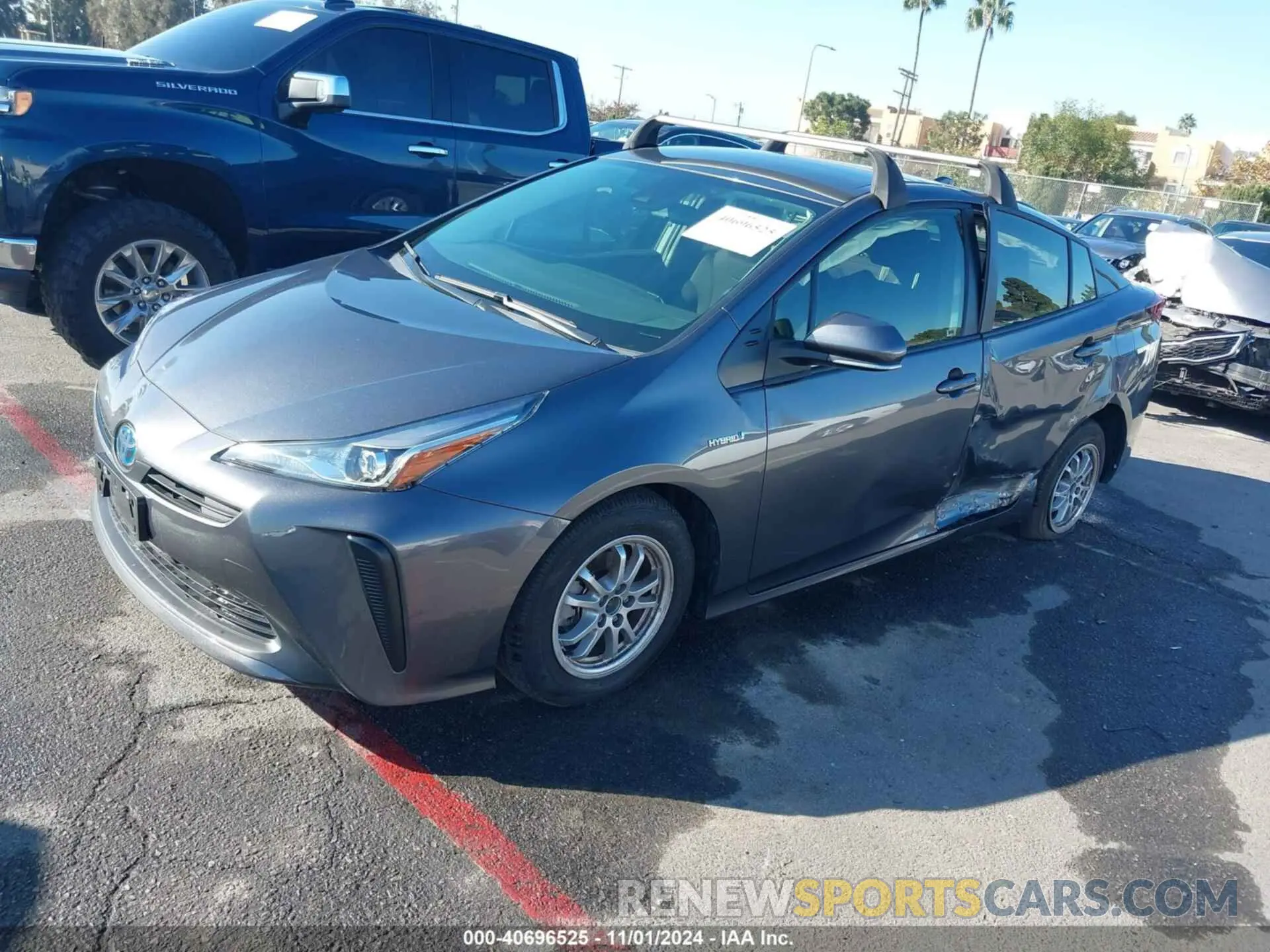 2 fotografías del automóvil dañado JTDKAMFU0N3181310 TOYOTA PRIUS 2022