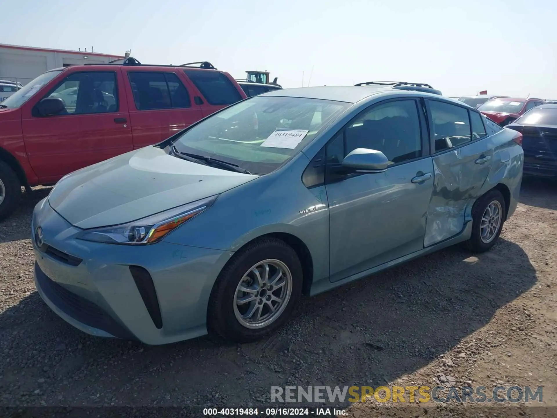 2 fotografías del automóvil dañado JTDKAMFU0N3189486 TOYOTA PRIUS 2022