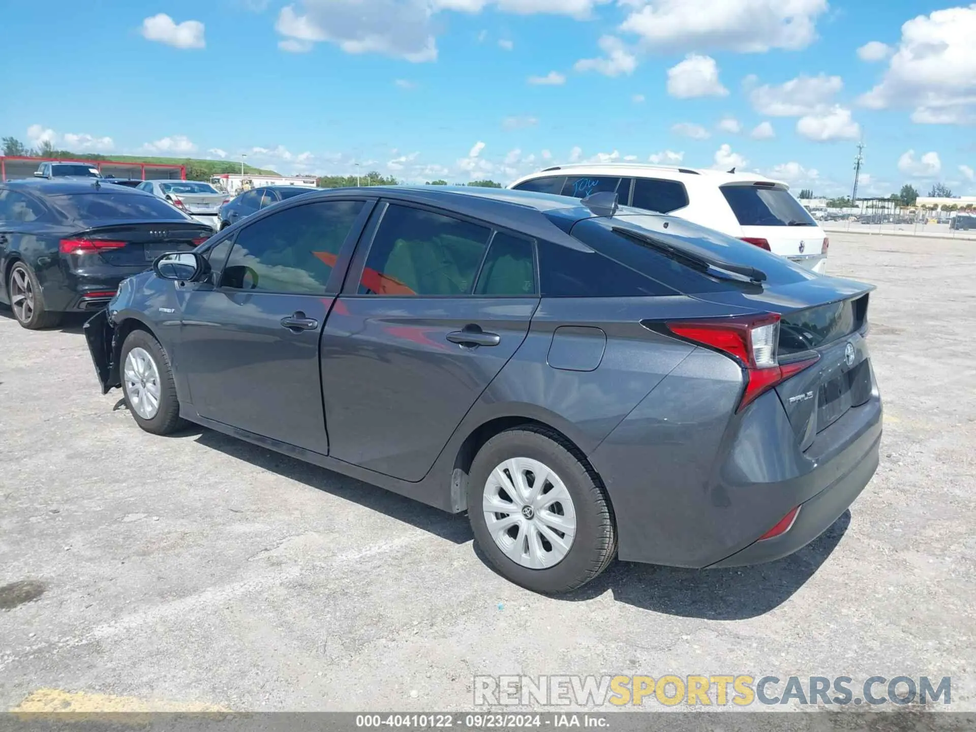3 fotografías del automóvil dañado JTDKAMFU1N3161986 TOYOTA PRIUS 2022