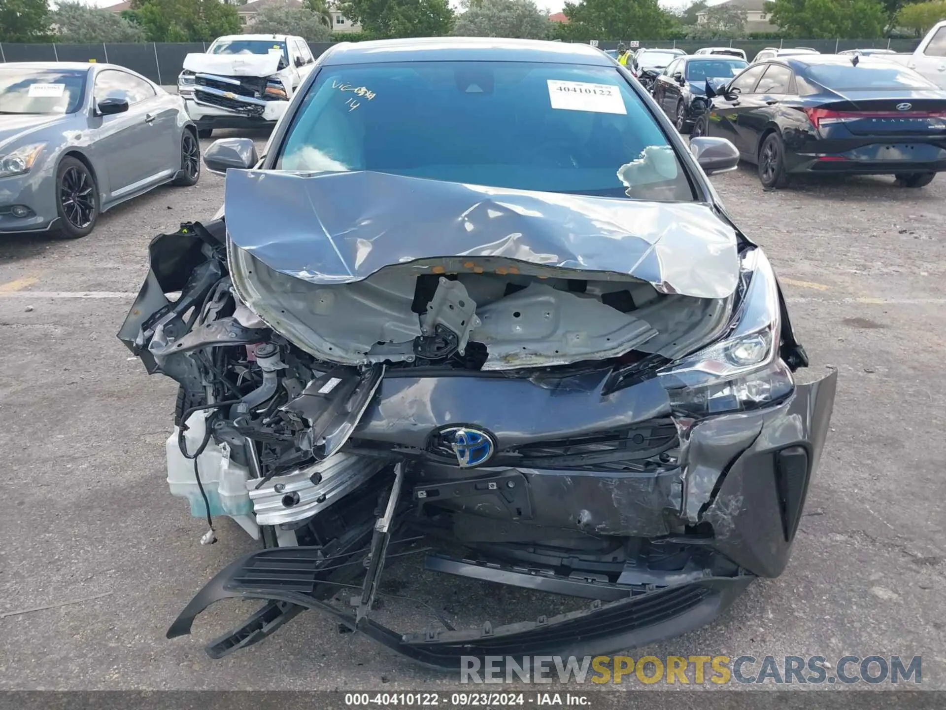 6 fotografías del automóvil dañado JTDKAMFU1N3161986 TOYOTA PRIUS 2022