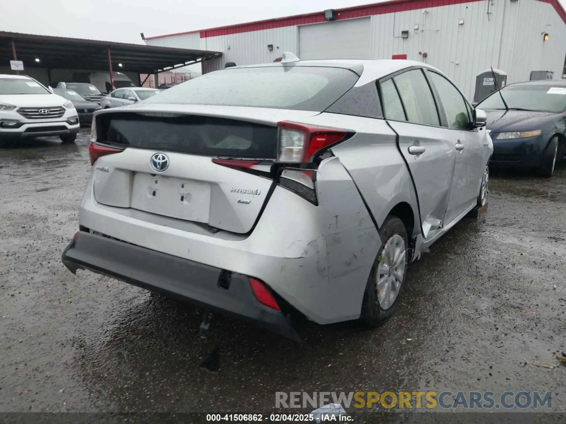 4 fotografías del automóvil dañado JTDKAMFU1N3177055 TOYOTA PRIUS 2022