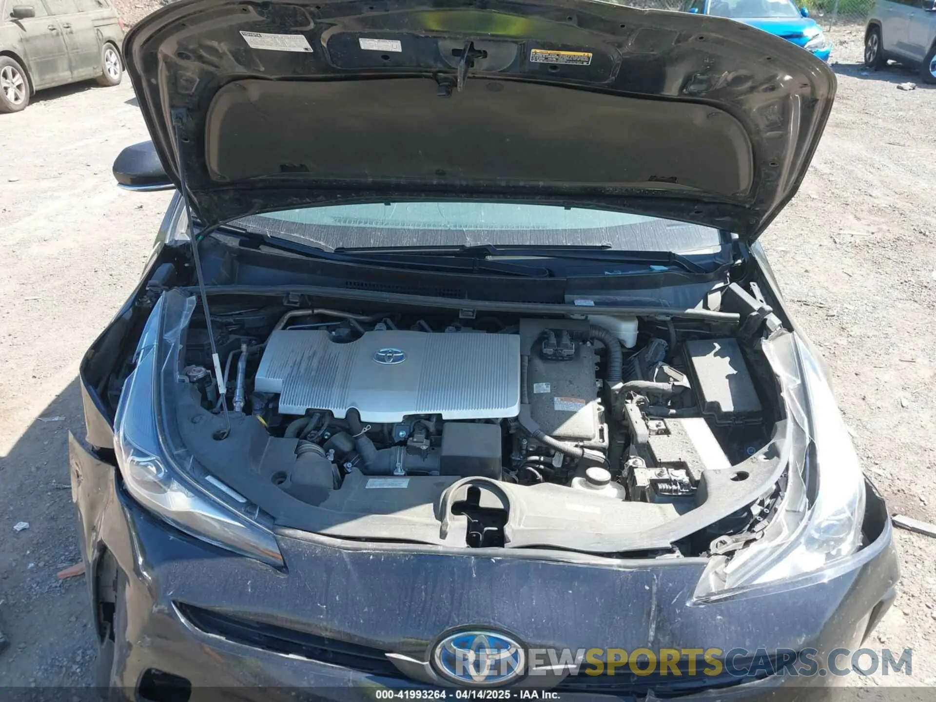 10 fotografías del automóvil dañado JTDKAMFU1N3182790 TOYOTA PRIUS 2022