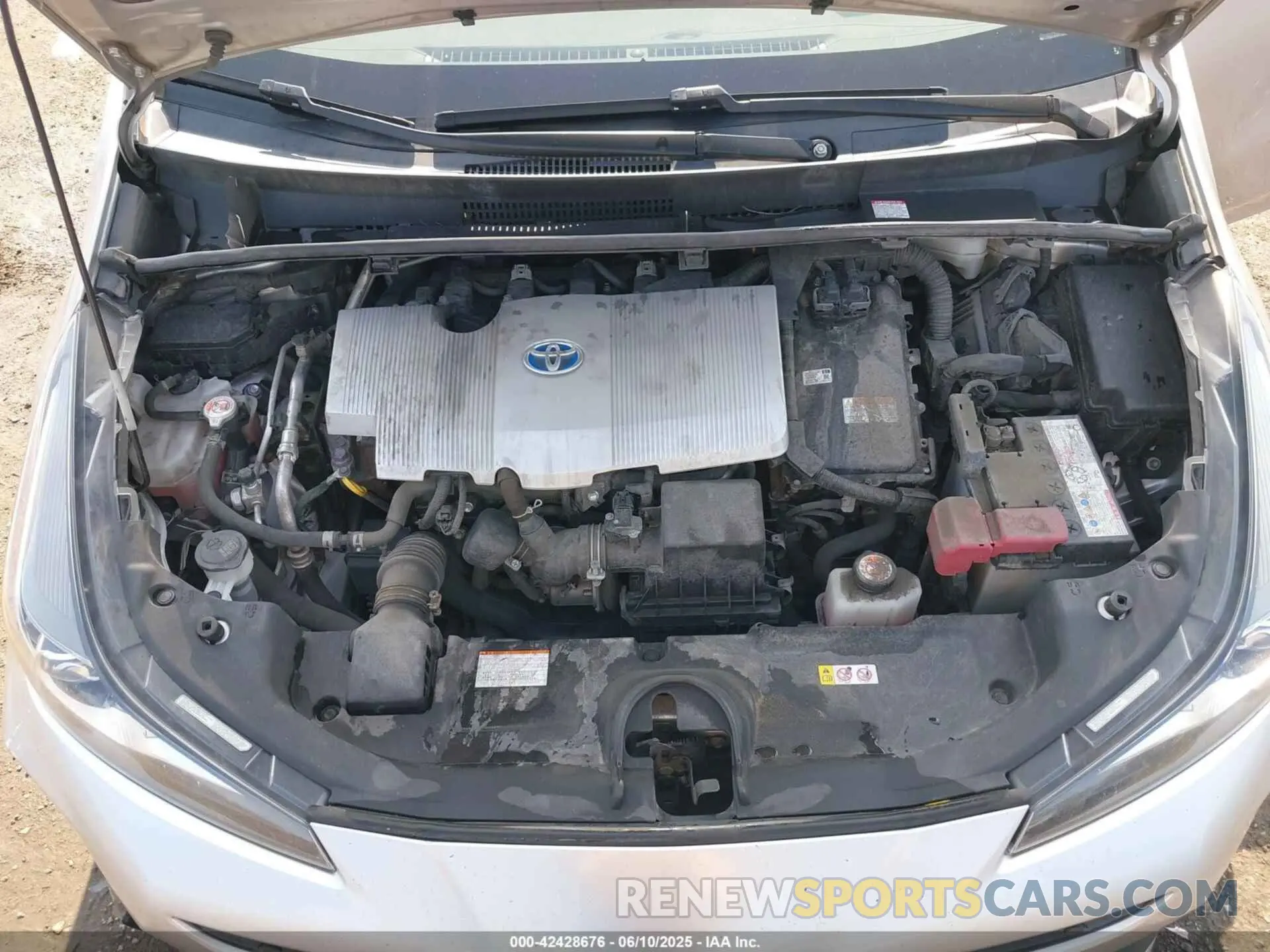 10 fotografías del automóvil dañado JTDKAMFU2N3165805 TOYOTA PRIUS 2022