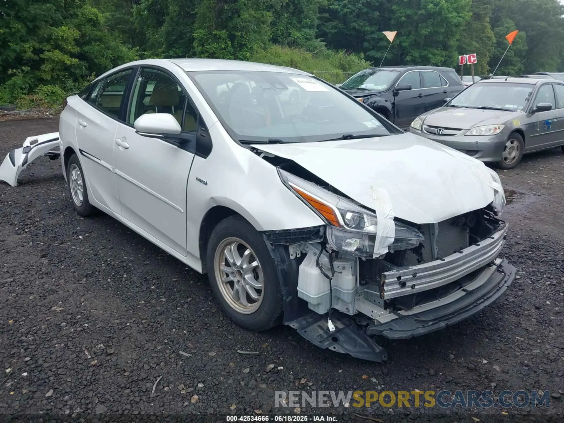 1 fotografías del automóvil dañado JTDKAMFU2N3167148 TOYOTA PRIUS 2022