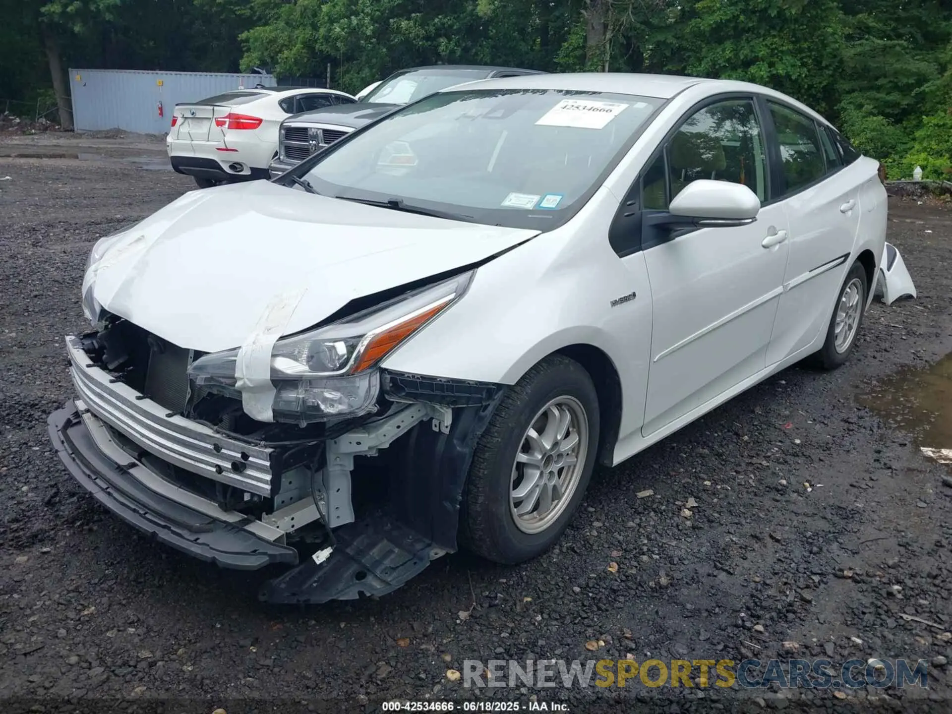2 fotografías del automóvil dañado JTDKAMFU2N3167148 TOYOTA PRIUS 2022