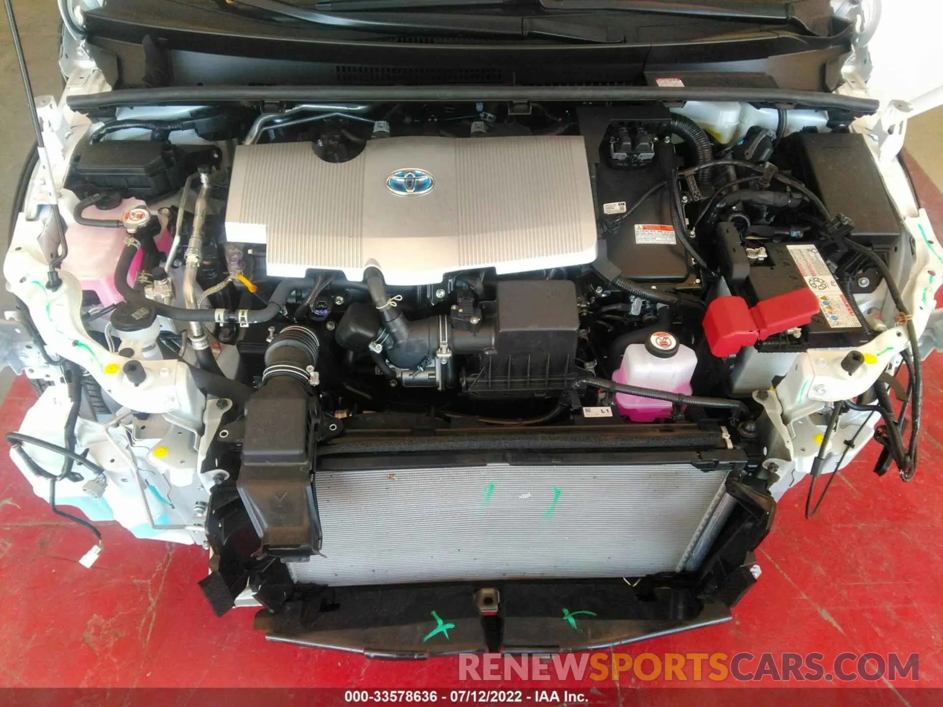 10 fotografías del automóvil dañado JTDKAMFU2N3169322 TOYOTA PRIUS 2022