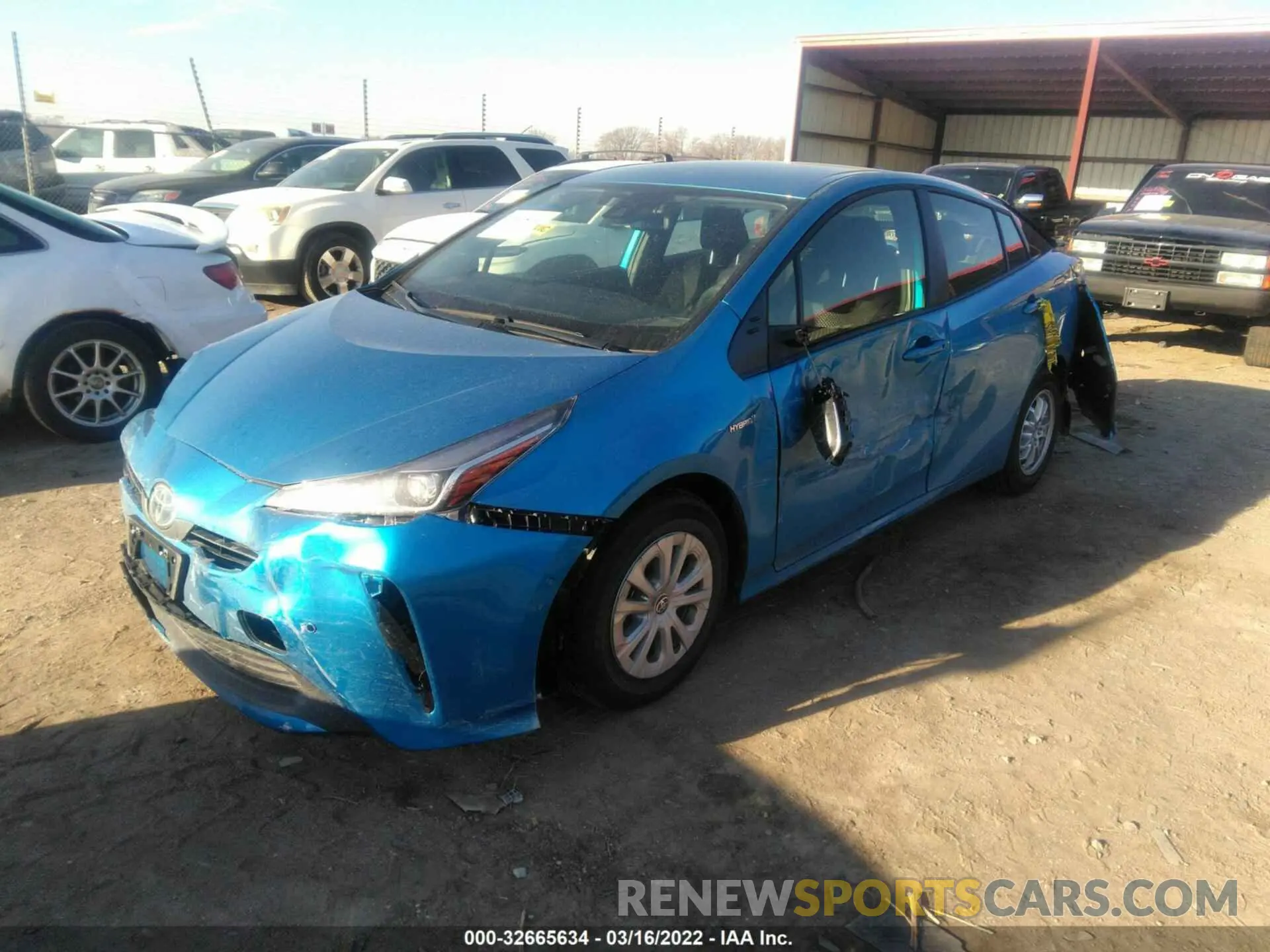 2 fotografías del automóvil dañado JTDKAMFU3N3164808 TOYOTA PRIUS 2022