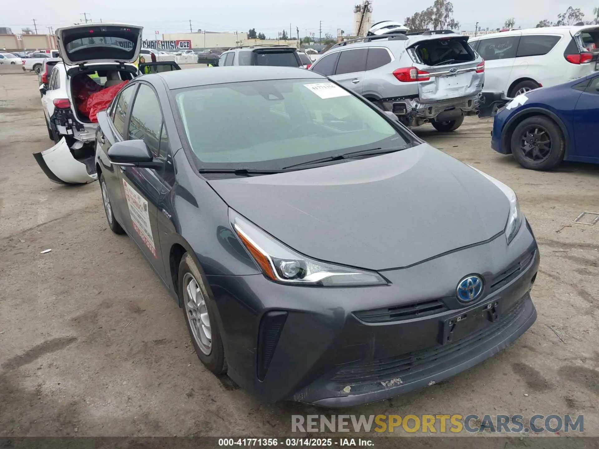 1 fotografías del automóvil dañado JTDKAMFU3N3190079 TOYOTA PRIUS 2022