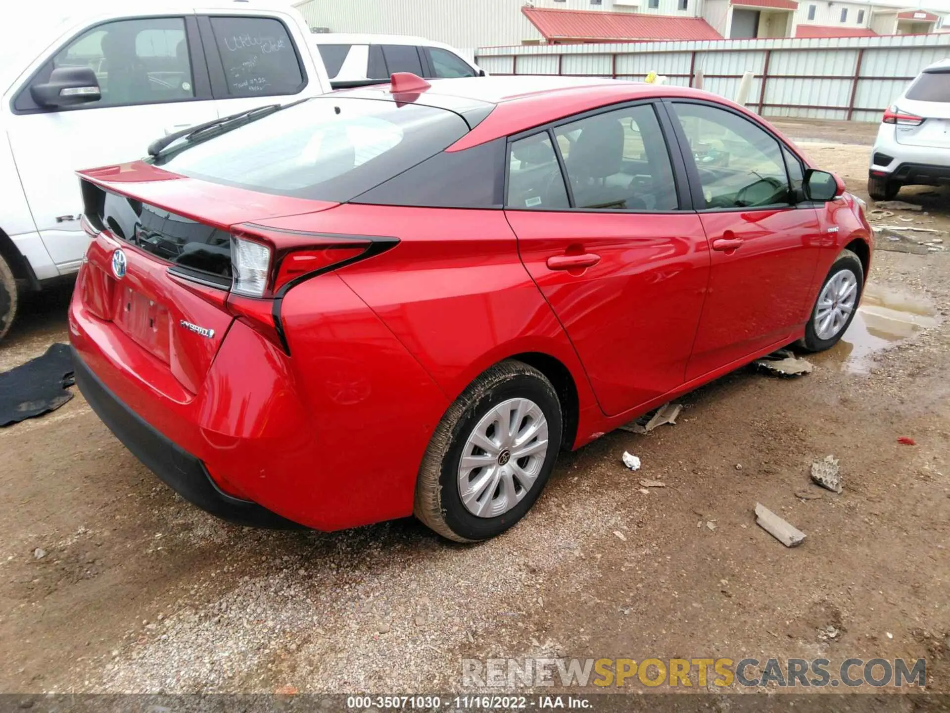 4 fotografías del automóvil dañado JTDKAMFU5N3161232 TOYOTA PRIUS 2022