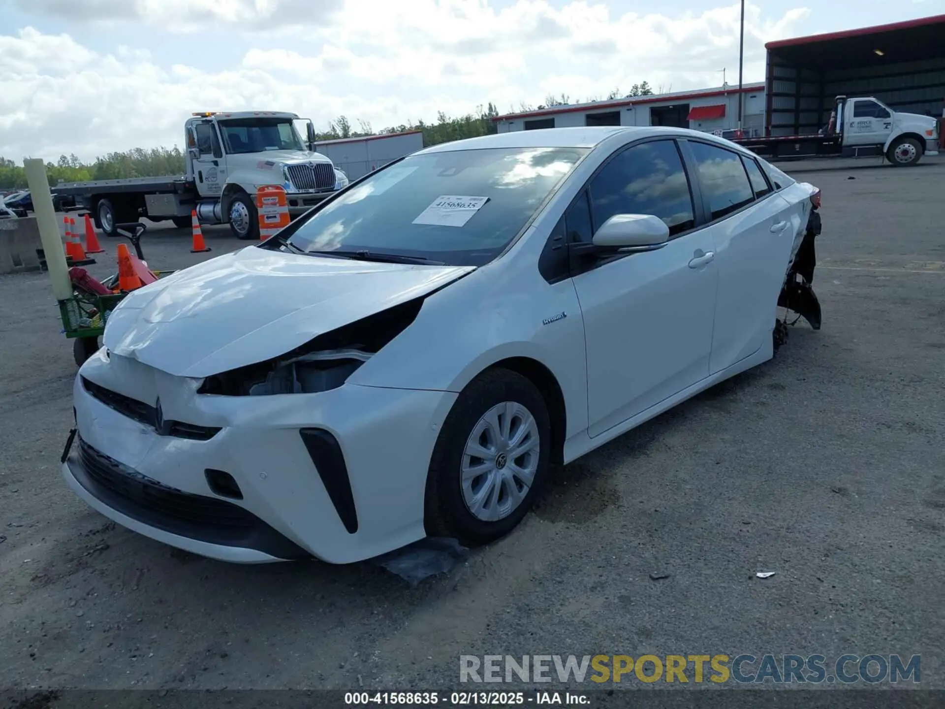 2 fotografías del automóvil dañado JTDKAMFU5N3181724 TOYOTA PRIUS 2022