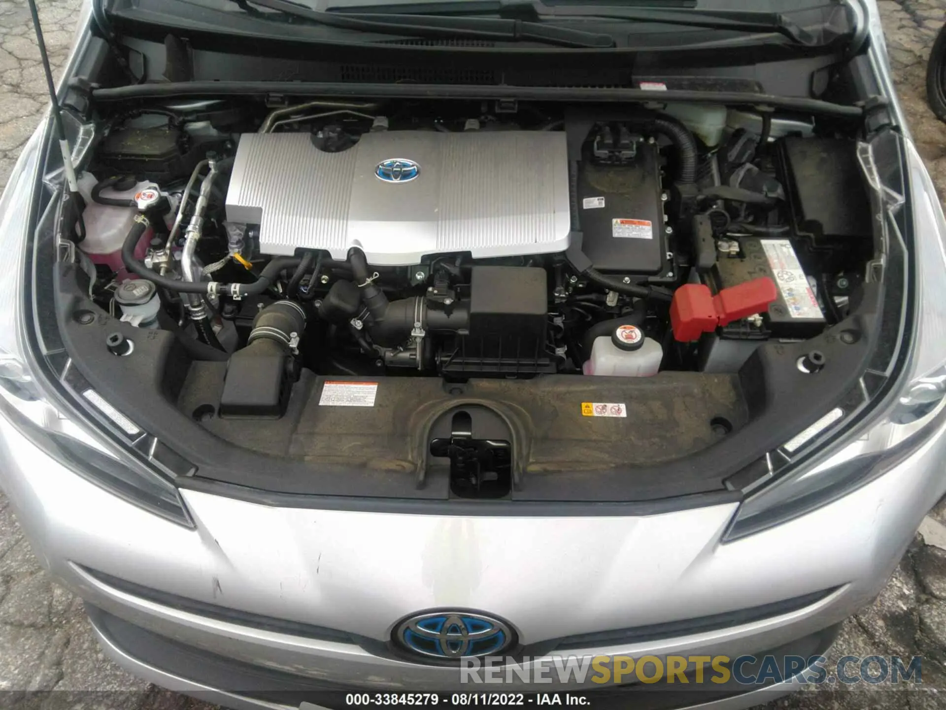 10 fotografías del automóvil dañado JTDKAMFU6N3159683 TOYOTA PRIUS 2022